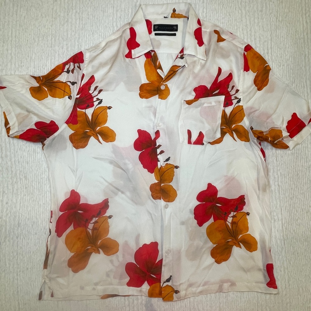 Size XL men’s All Saints relaxed fit casual button down